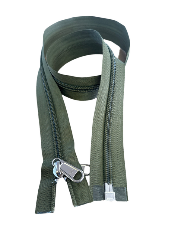 NO10 OPEN END ZIP  4M OLIVE