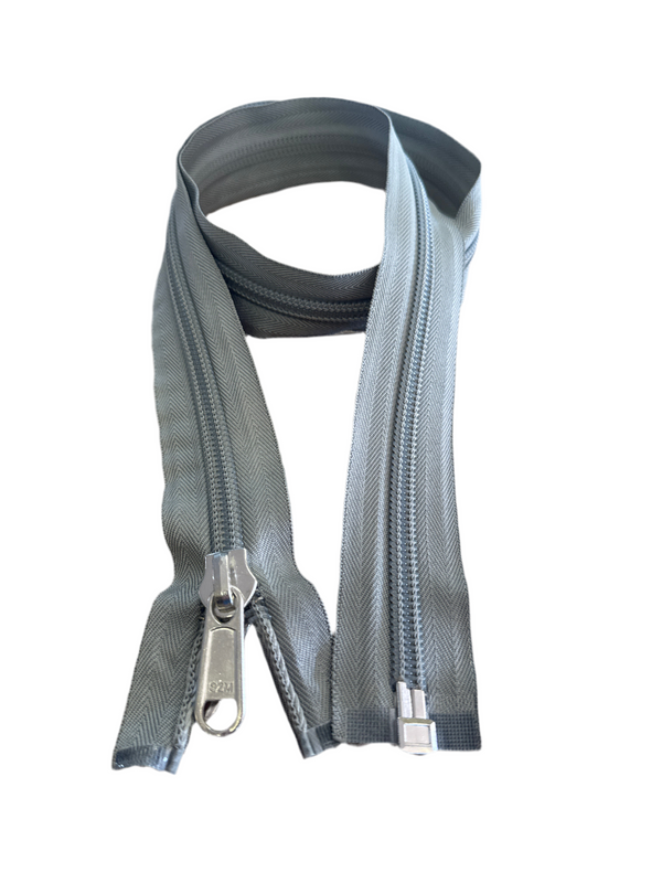 NO10 OPEN END ZIP  1M GREY