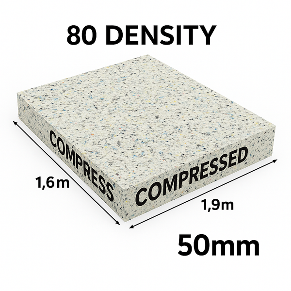 FOAM CHIP/COMPRESSED 50MM -80 DENSITY